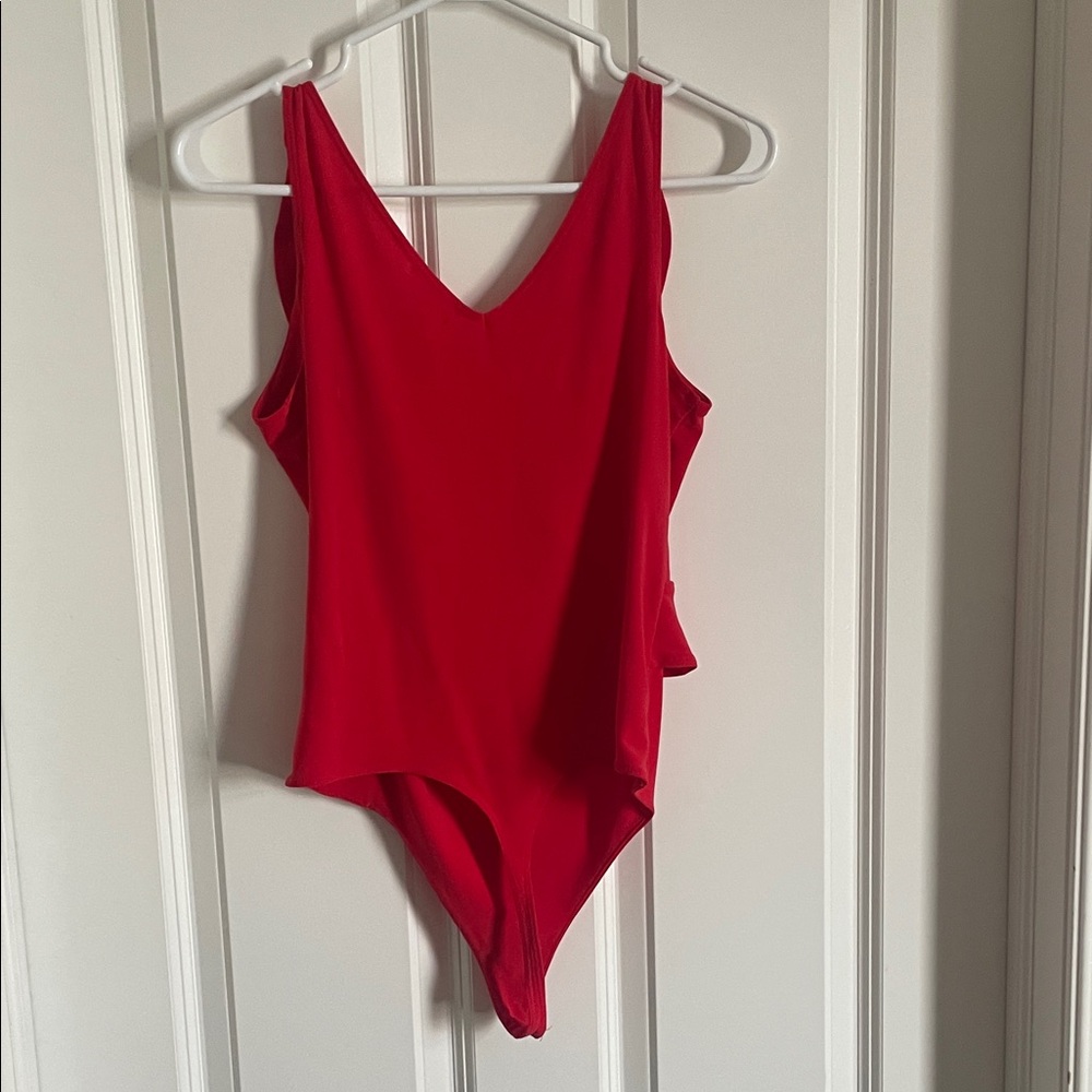 Leith Red Ruffle Bodysuit - Picture 3 of 3
